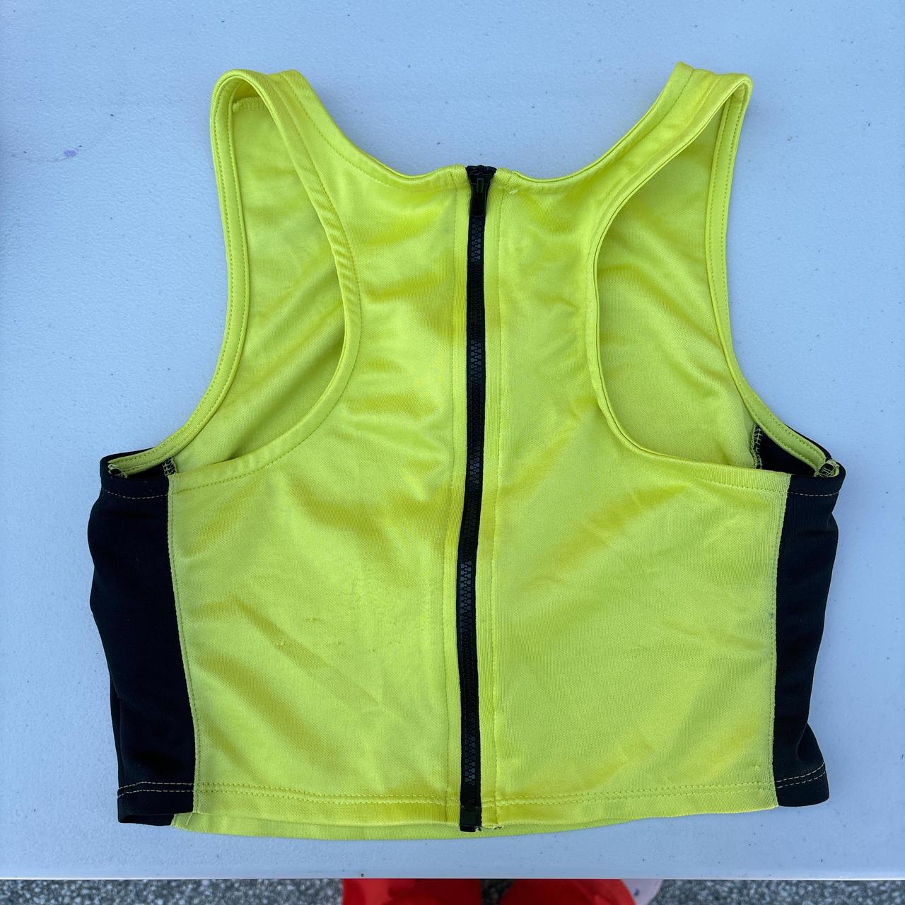 Nicki Minaj reversible zip up neon contrast crop Depop