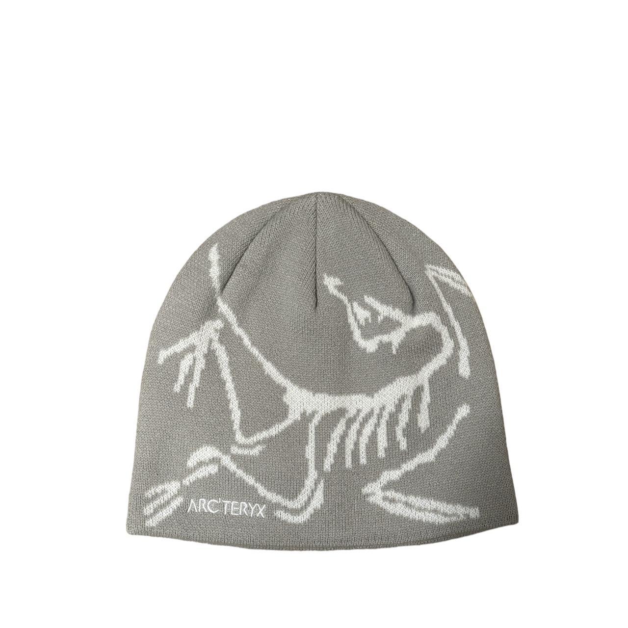 Arc’teryx Men’s White and Grey Hat Arc’teryx Beanie... - Depop