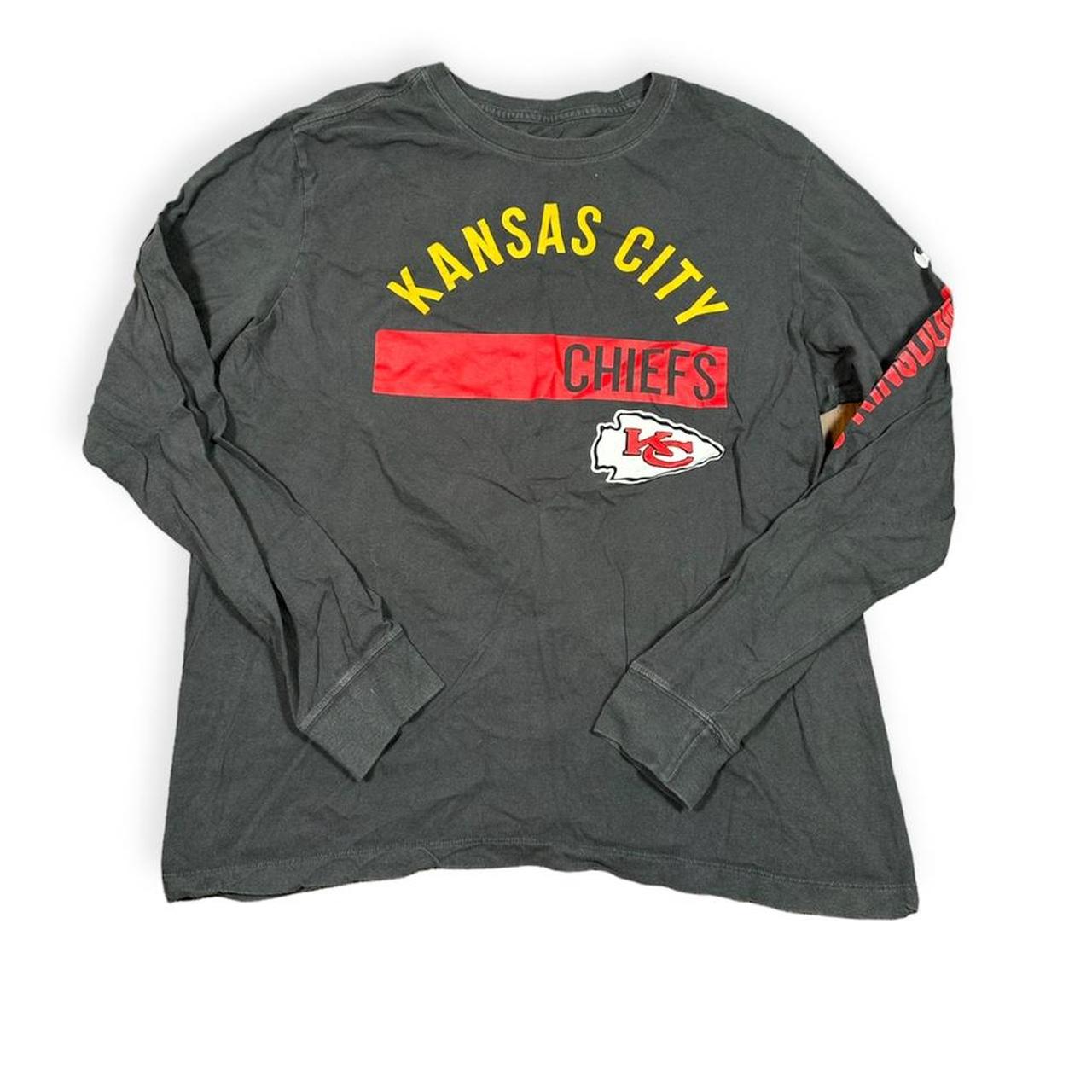 Grey dri fit Kansas City Chiefs t shirt Size: - Depop