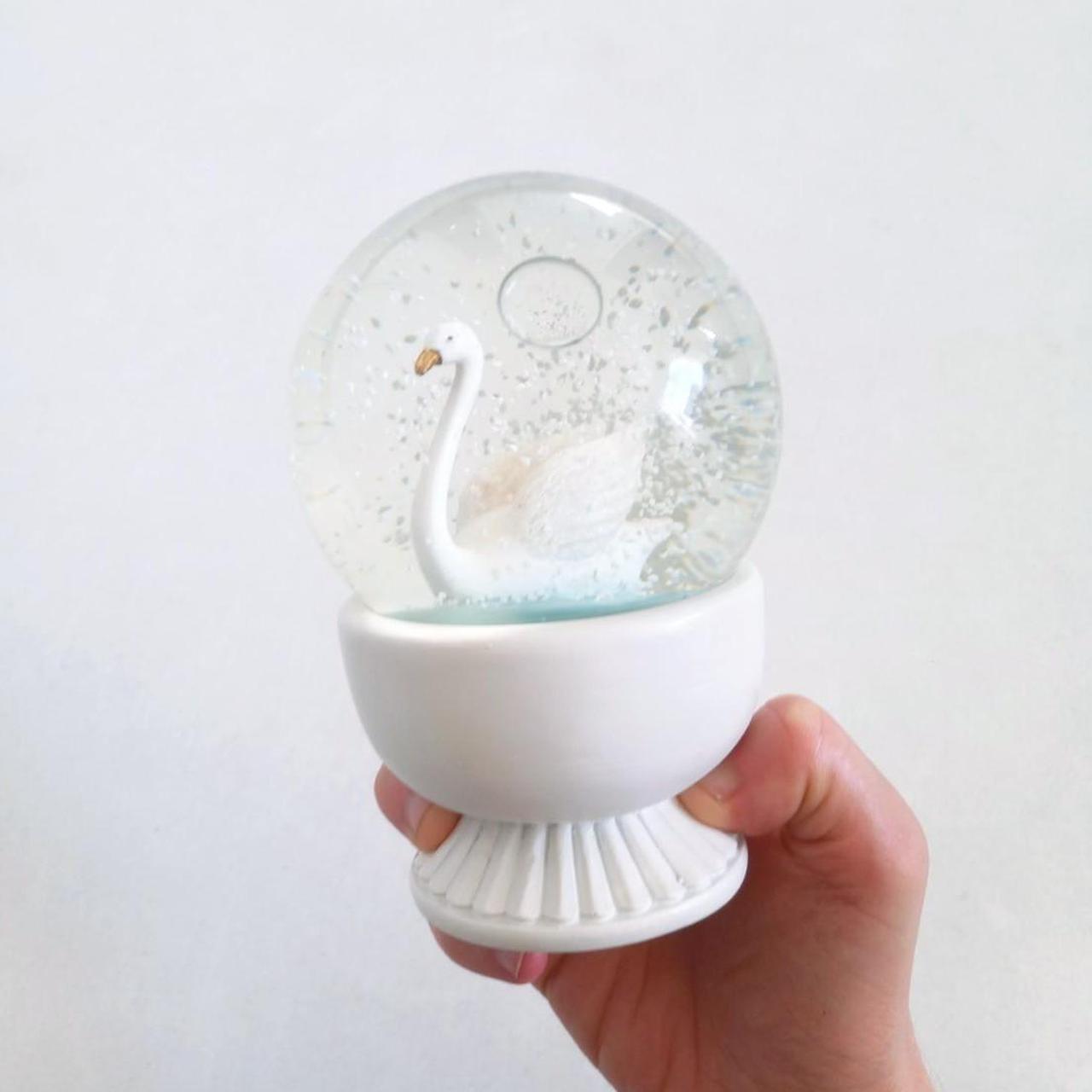 *HELD*reserved Opalhouse white swan snow globe.... Depop