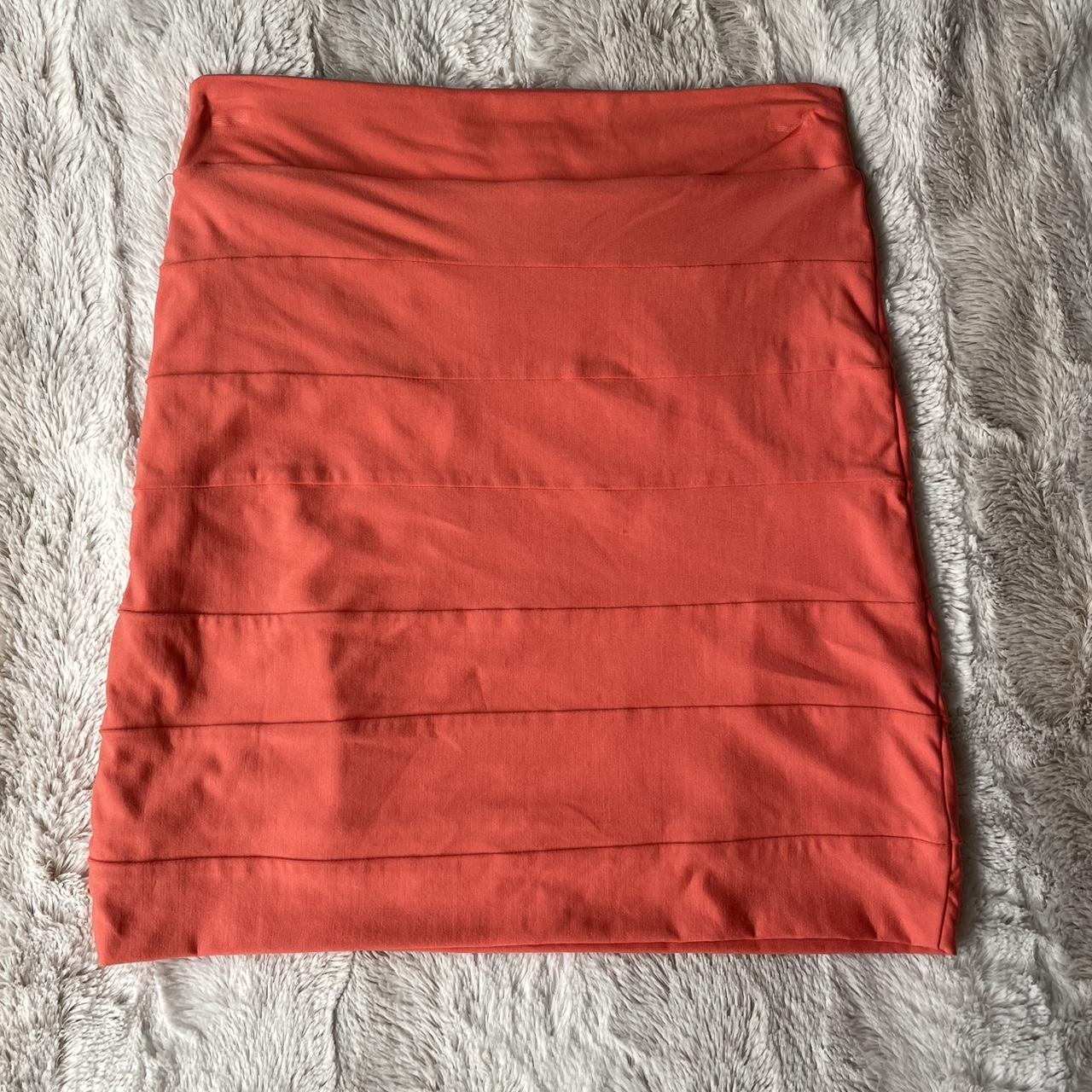 Kookai mini skirt Colour orange coral Size 1  - Depop