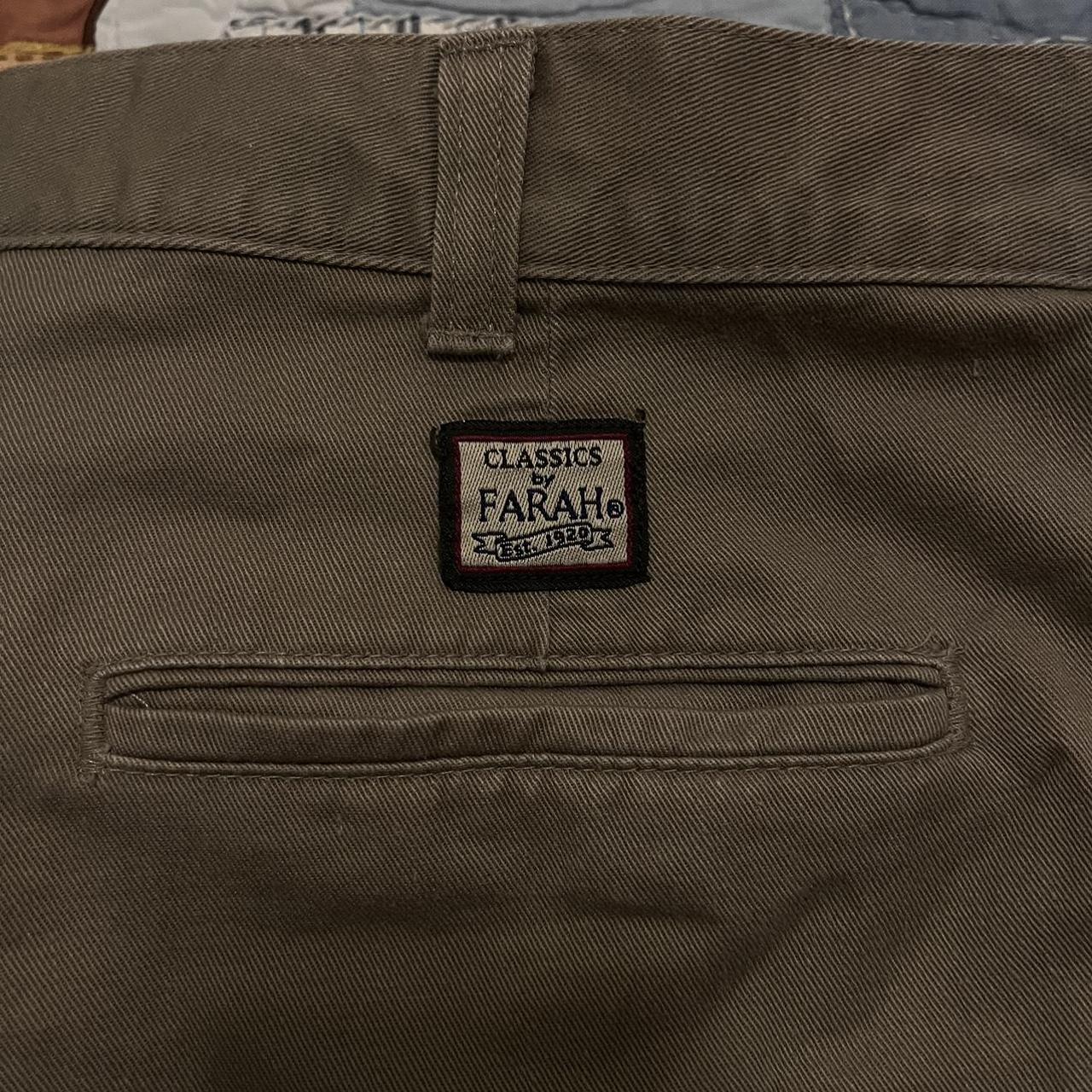 Farah Men's Tan and Brown Trousers (4)