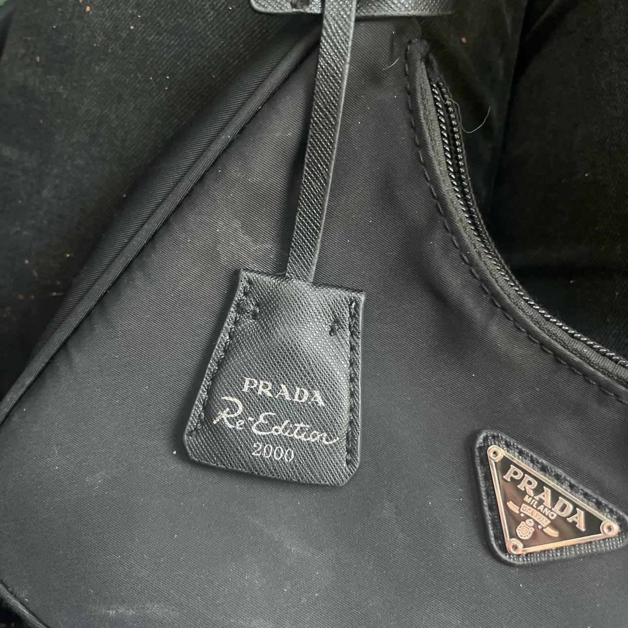 Prada Women's Black and Silver Bag | Depop