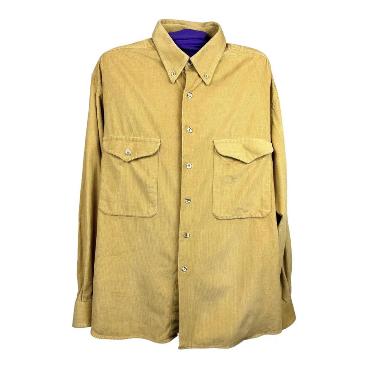 Men's Tan and Yellow Shirt | Depop