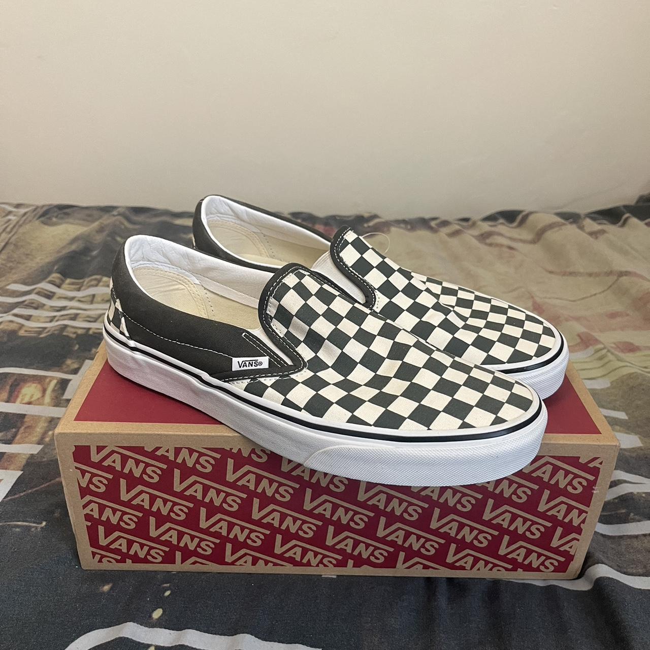 Womens vans checkerboard slip on shops