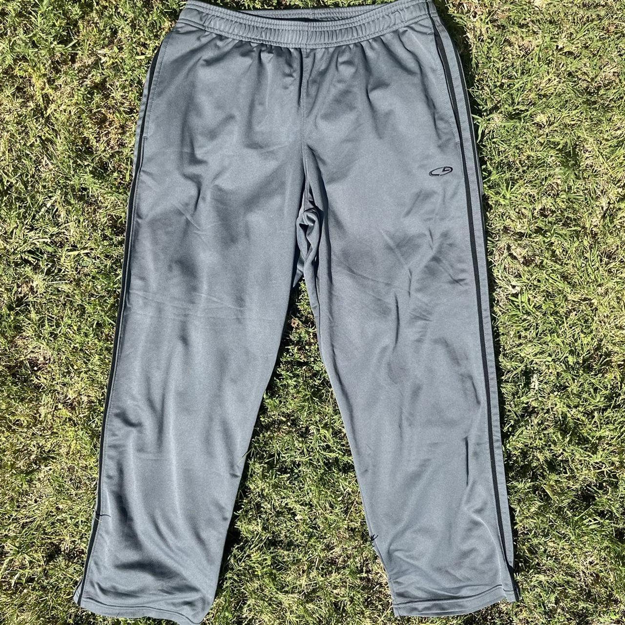 Large Champion Grey Track Pants Vintage Large... Depop