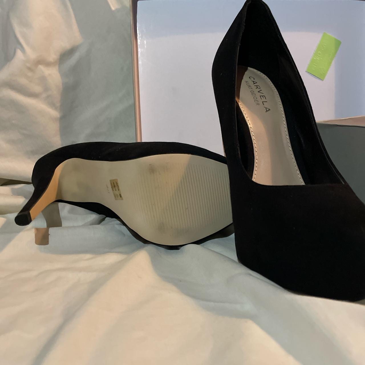 Caravela by Kurt Geiger black suede heels. Perfect... - Depop