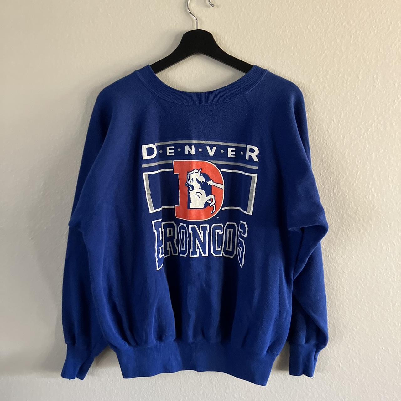 Denver Broncos Nike Sweatshirt Mens Large Blue Orange NFL On Field Apparel