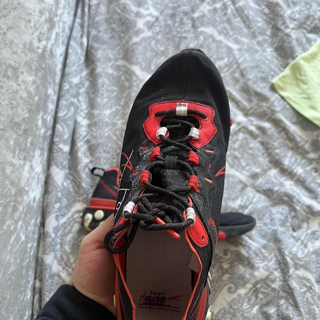 Nike react red and black limited edition Size 8... - Depop