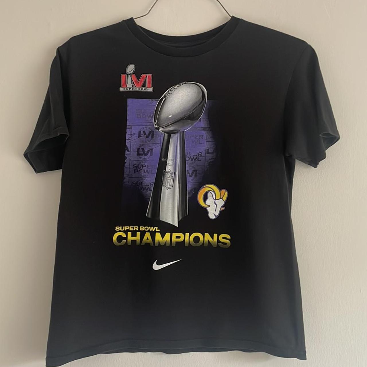 Los Angeles Rams Nike Super Bowl LVI Champions Lombardi Trophy T-Shirt -  Black