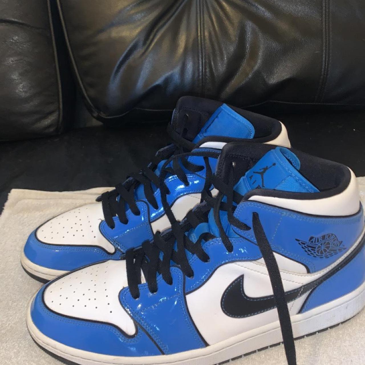 Blue Jordan 1s Authentic worn a handful of times... - Depop