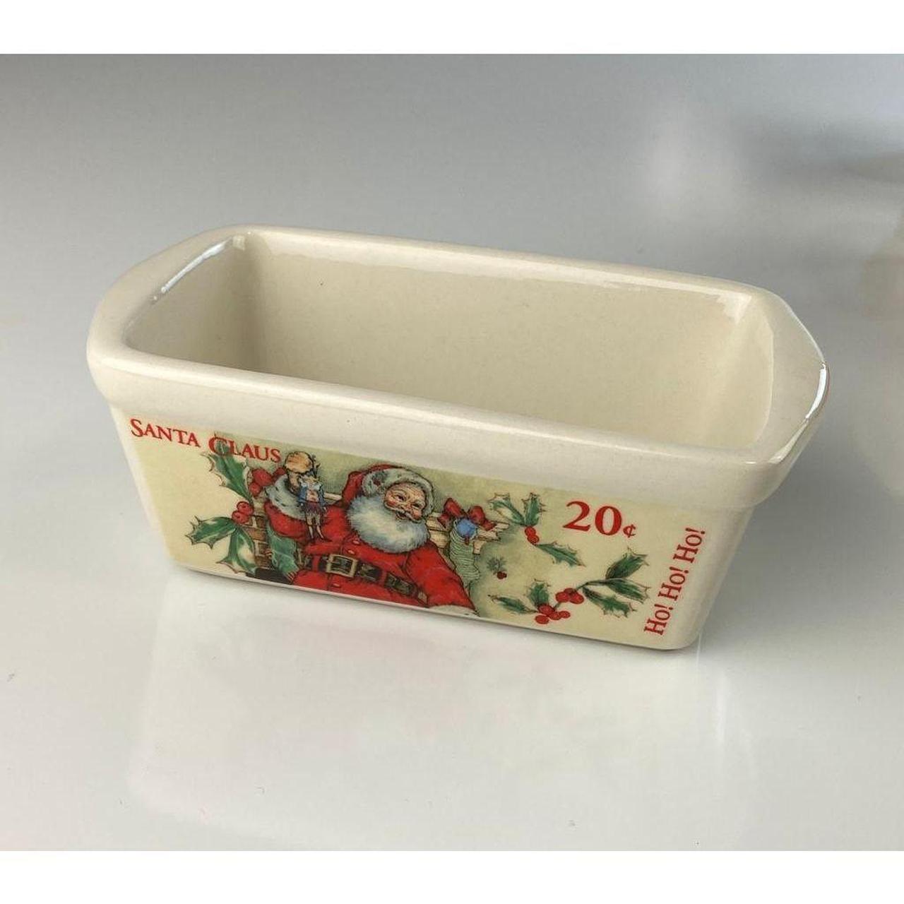 Christmas Mini Loaf Pans Vintage Nantucket Ceramic Stoneware Bread