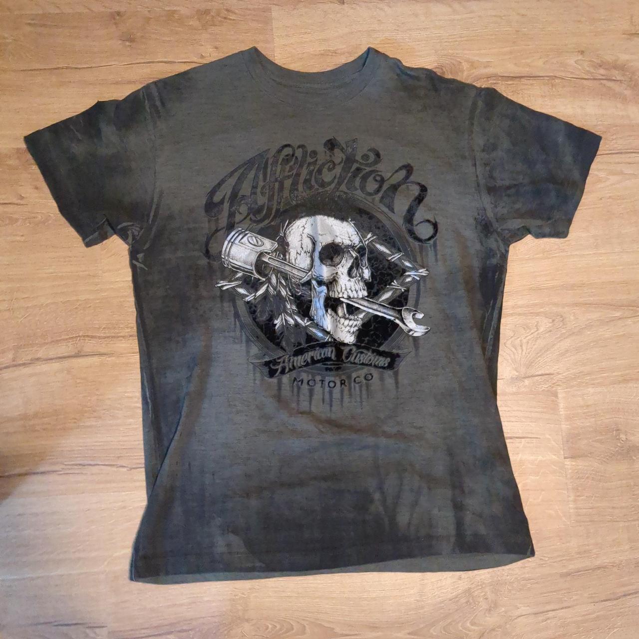 Very nice and hardly used affliction t shirt only... - Depop