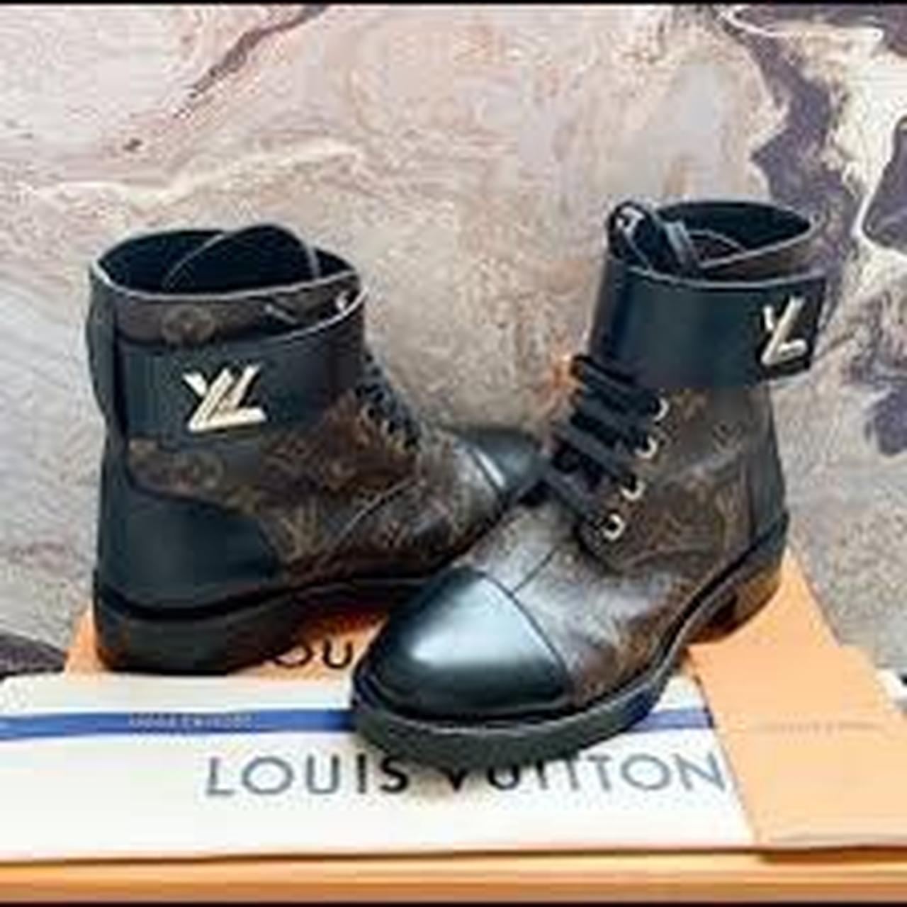 Louis Vuitton Wonderland Flat Ranger Boots. NEVER - Depop