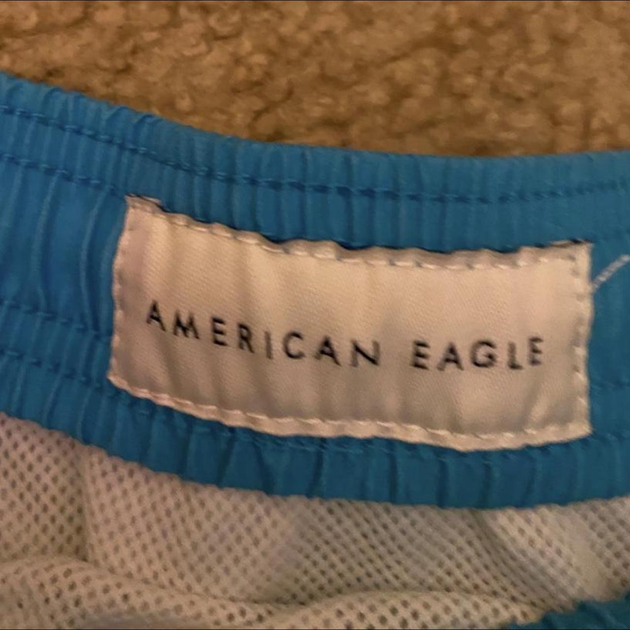 American Eagle Outfitters Men's Blue Swimsuitonepiece Depop