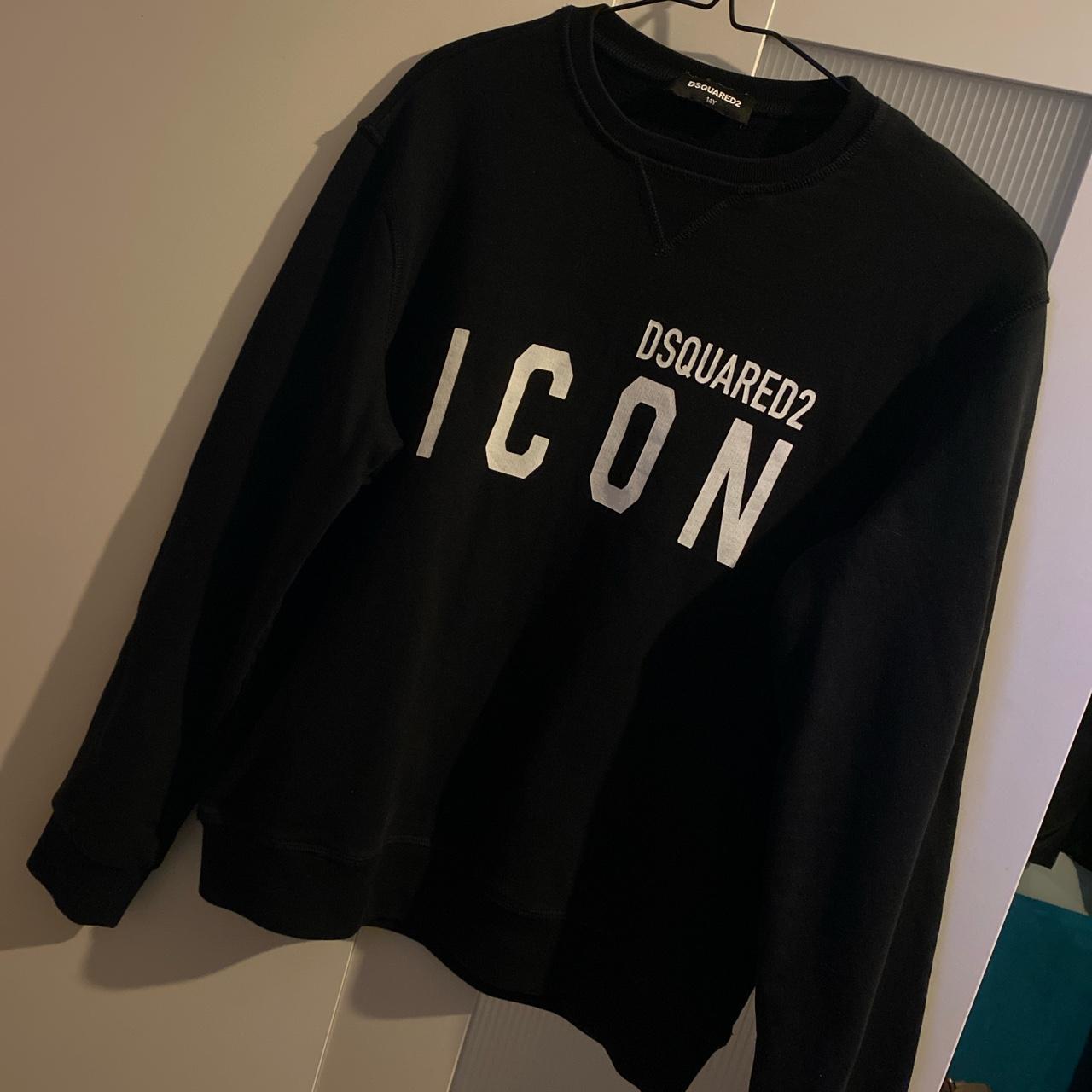 Dsquared2 Black and White Sweatshirt Depop