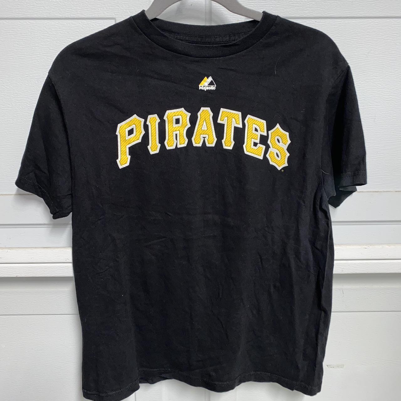 Black MLB Majestic Pittsburgh Pirates T-Shirt. Size - Depop