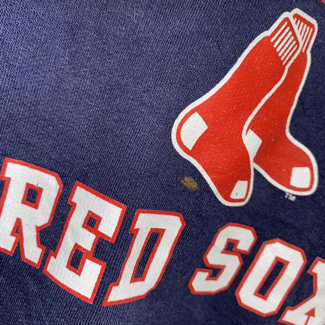 softest little red sox baseball hoodie very thin, - Depop