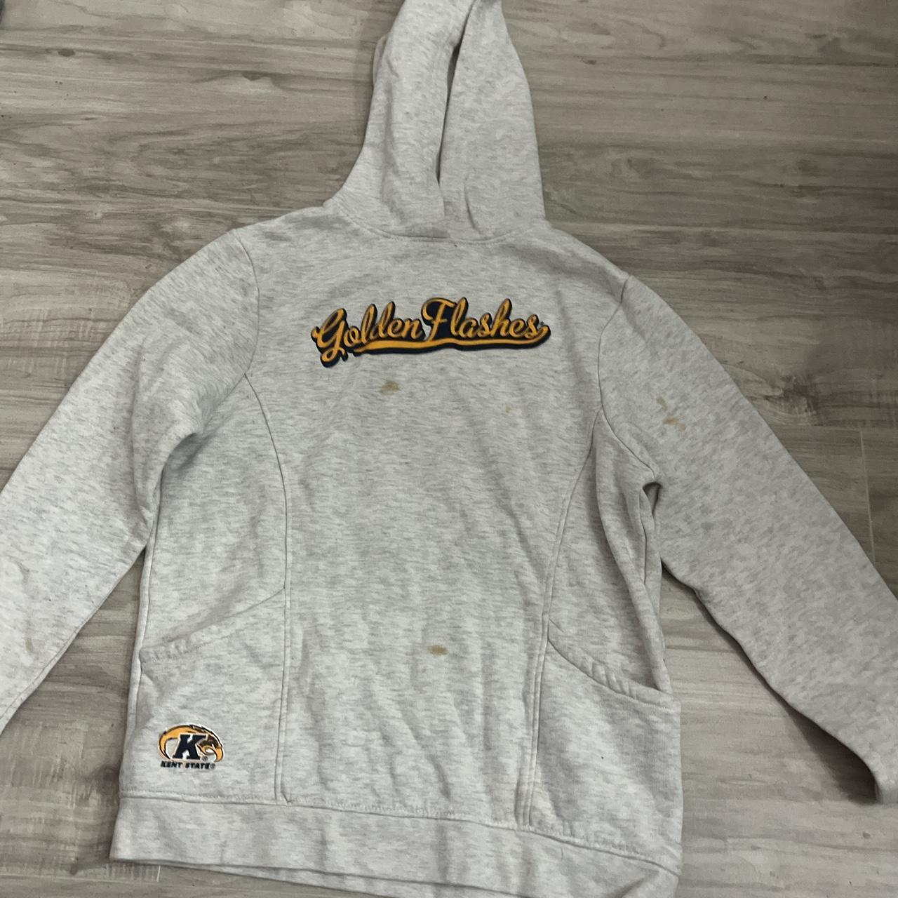 kent state hoodie stains on the front size small - Depop