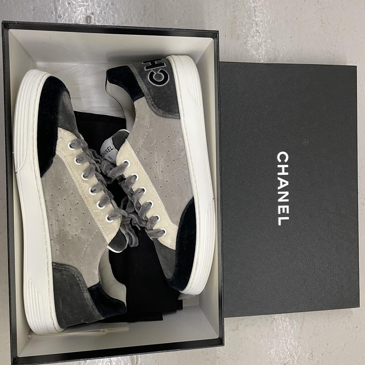 mens white chanel trainers