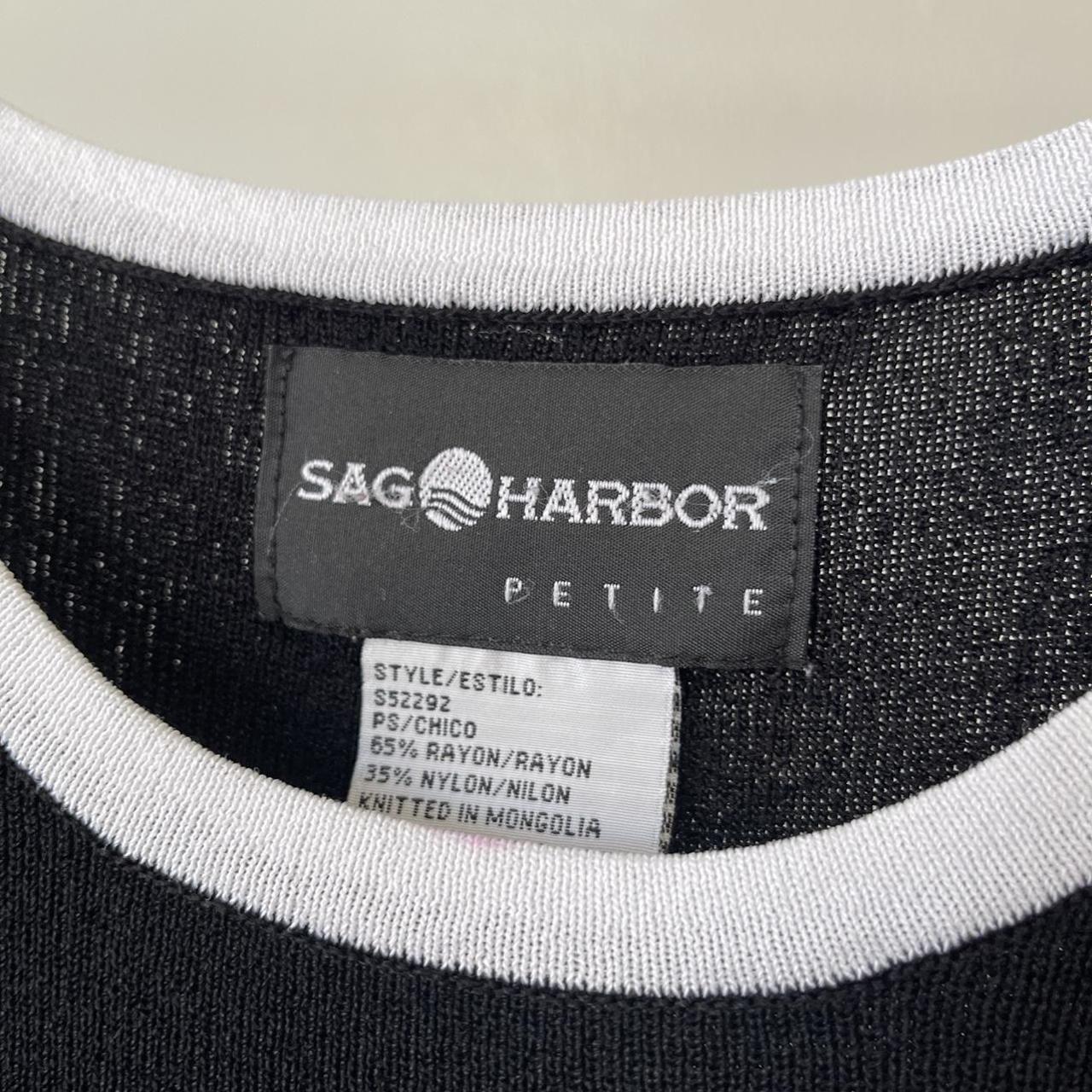 Sag Harbor Women S Black And White Jumper Depop