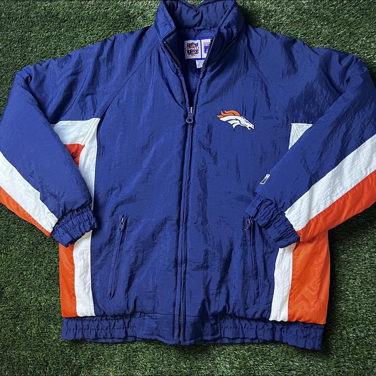 Vintage Denver Broncos Windbreaker 90s NFL Pro - Depop