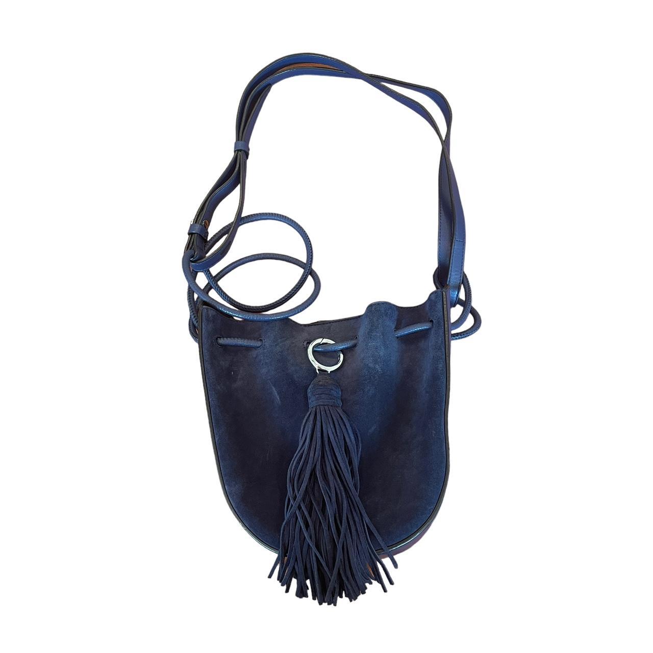 Navy suede crossbody discount bag