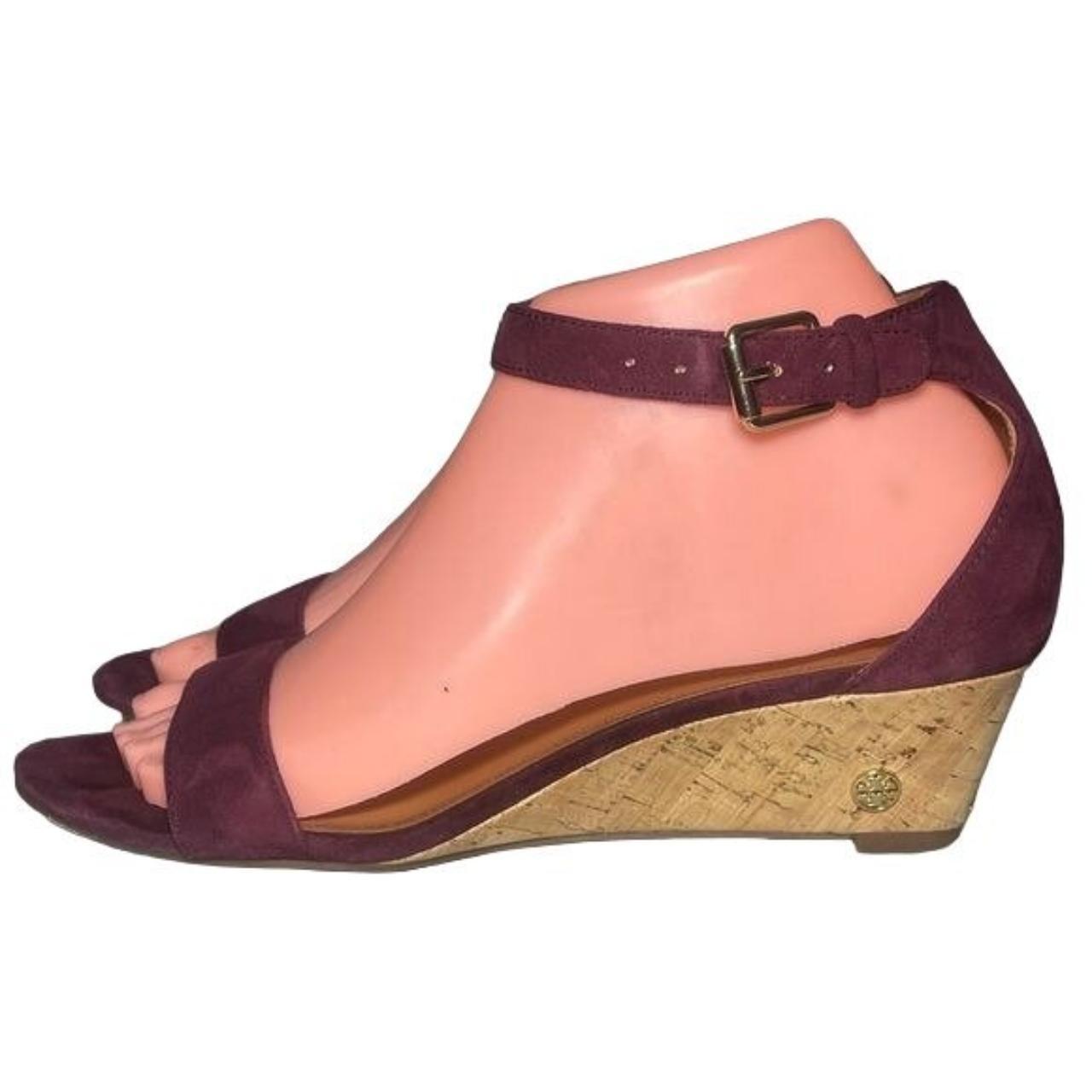 Tory Burch Women's Burgundy Sandals | Depop