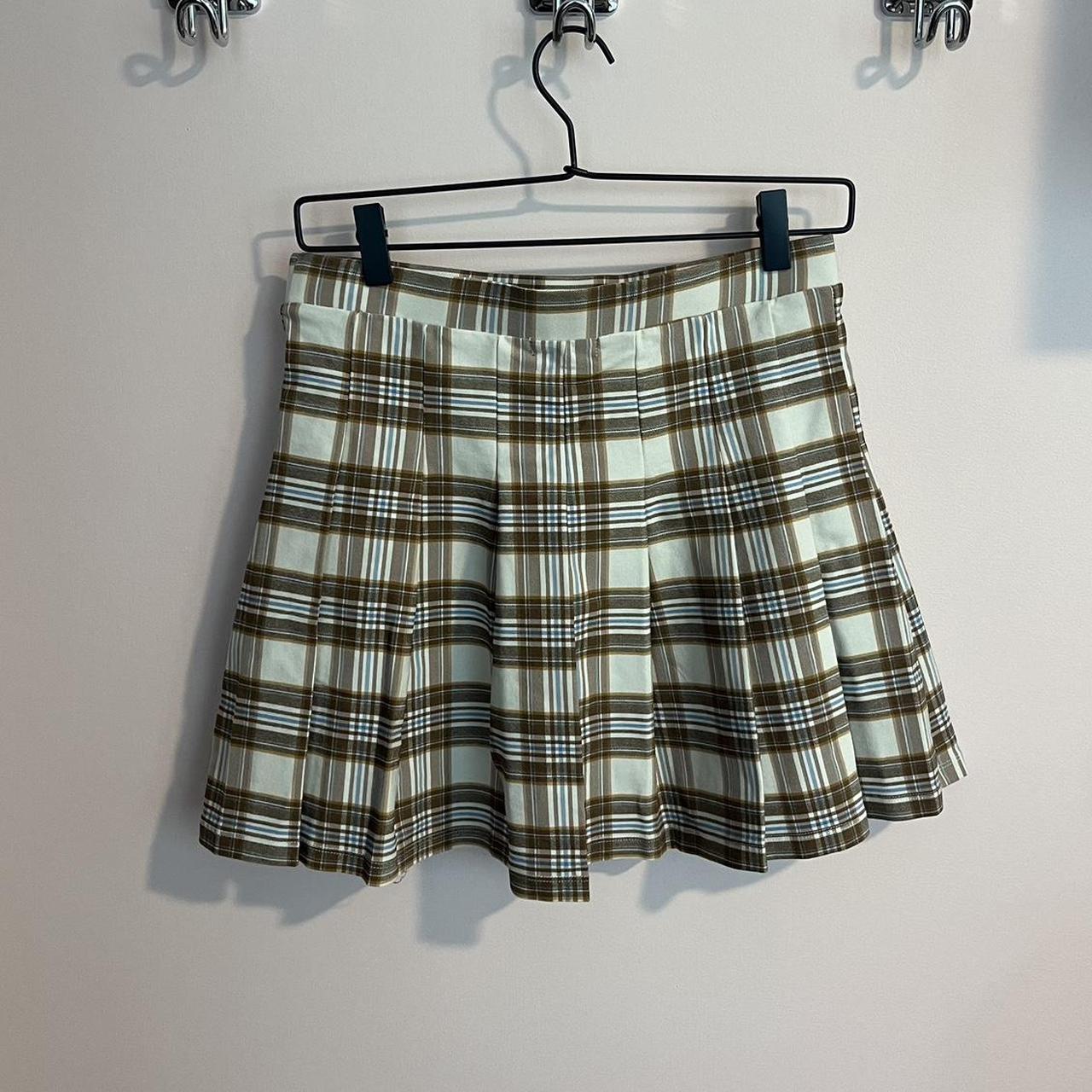 pleated flannel skirt brand originality bought at