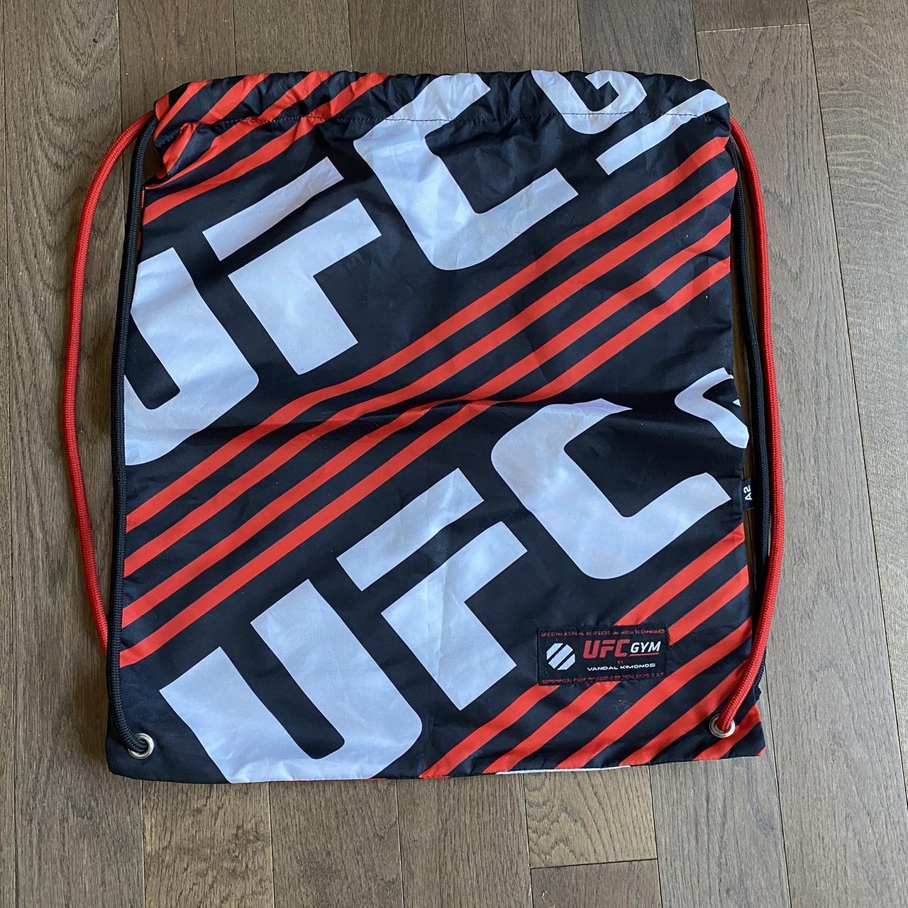 UFC drawstring bag, Red, black and white colors,