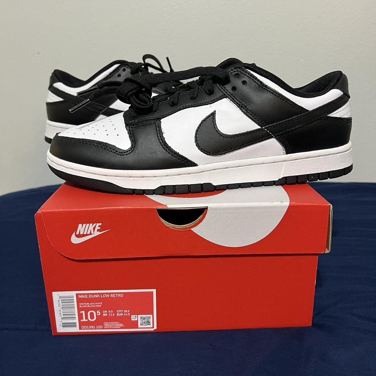 Nike Dunk Low PANDA Retro White Black MENS SIZE 10.5... - Depop