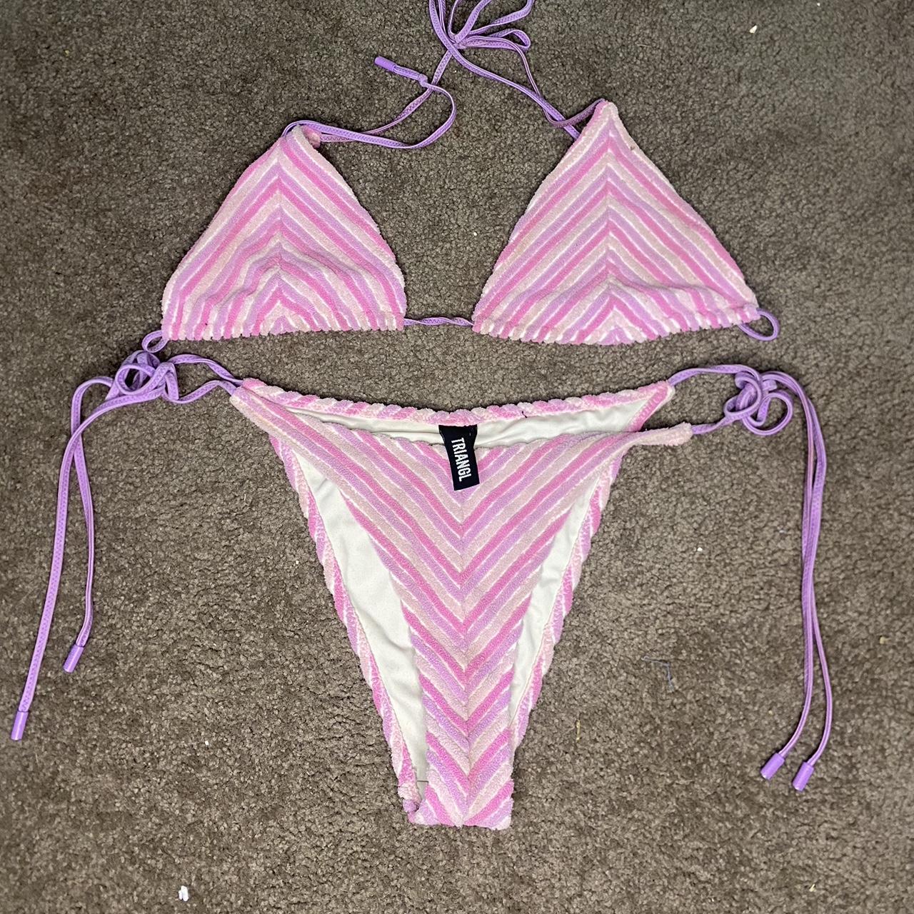 TRIANGL BIKINI 💜🩷💜🩷 Prettiest bikini just don't get... - Depop