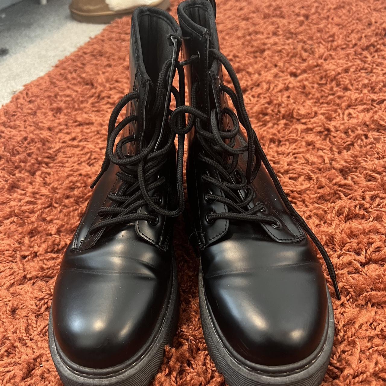 Black combat boots (Dr. Marten’s knockoffs)! These... - Depop