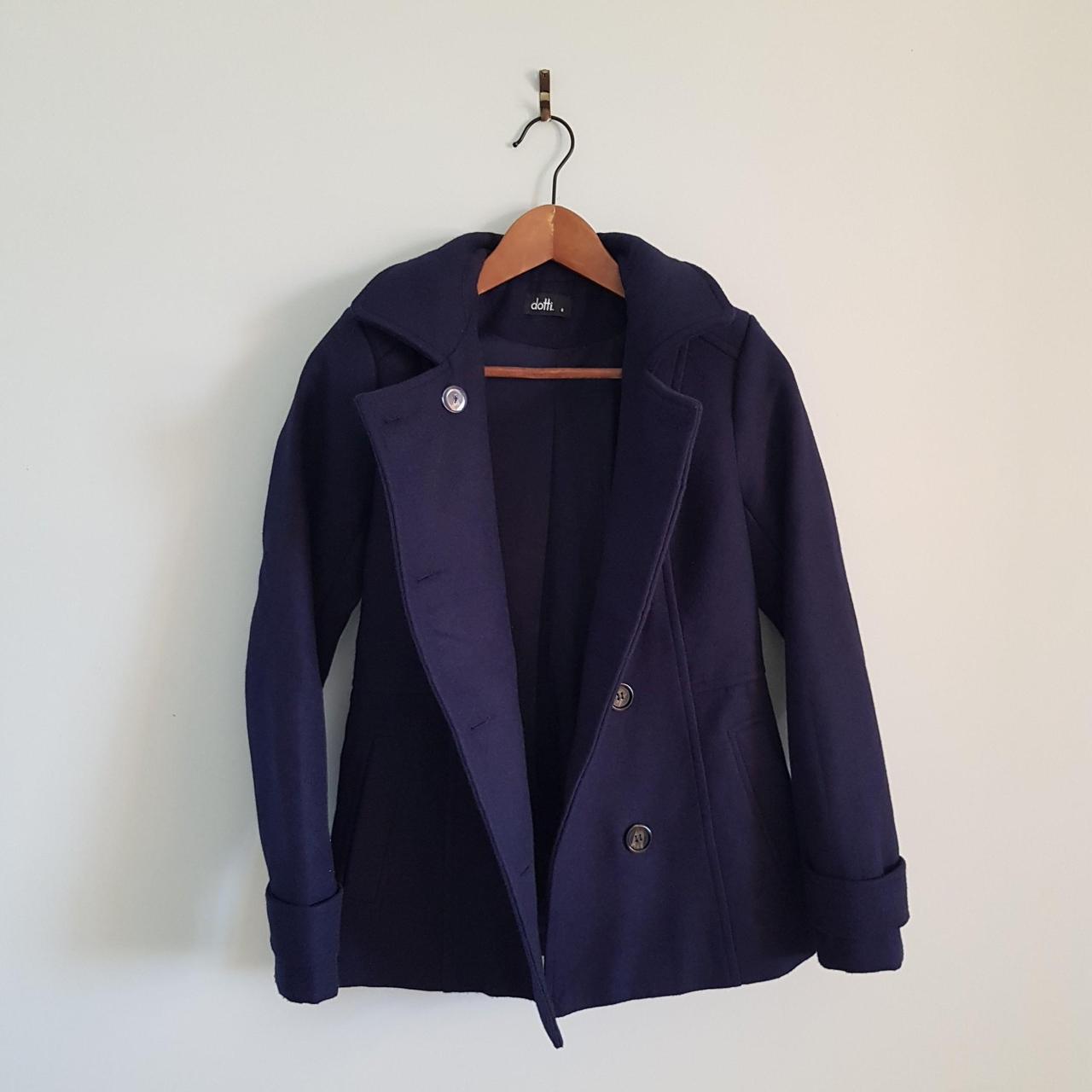 Dotti Navy Peacoat Size: 6 Material: Shell: 88%... - Depop