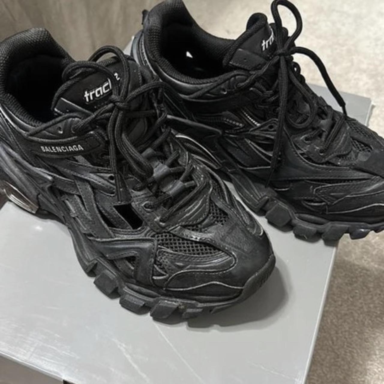 Balenciaga black track 2 trainers Open to offers... - Depop