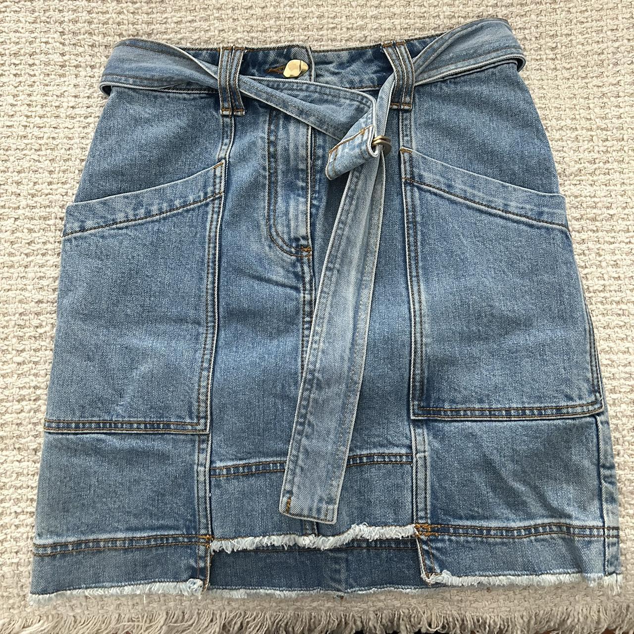 Aje Denim Skirt Size 8 Perfect Condition Depop