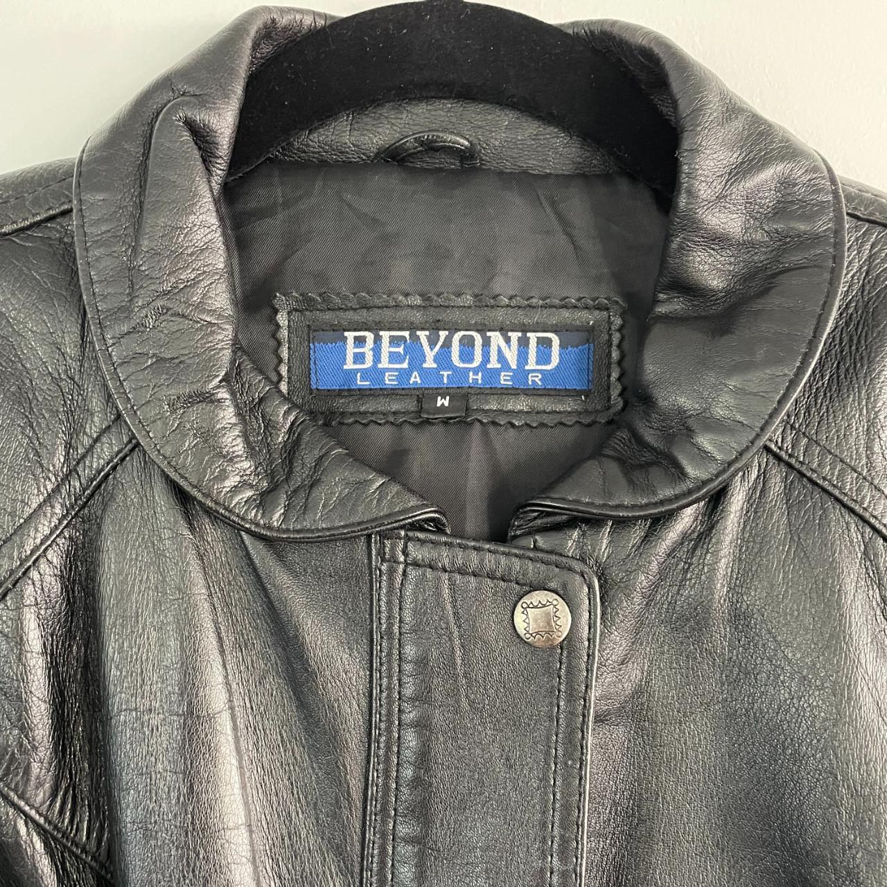 Beyond Leather vintage genuine leather jacket with | Depop