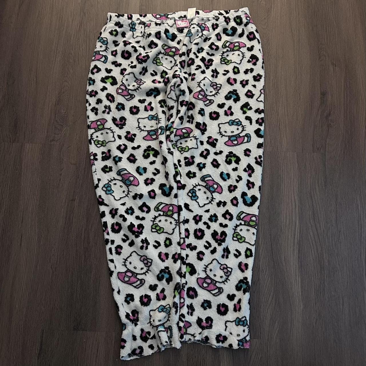 rare hello kitty cheetah print pajama pants NO... - Depop