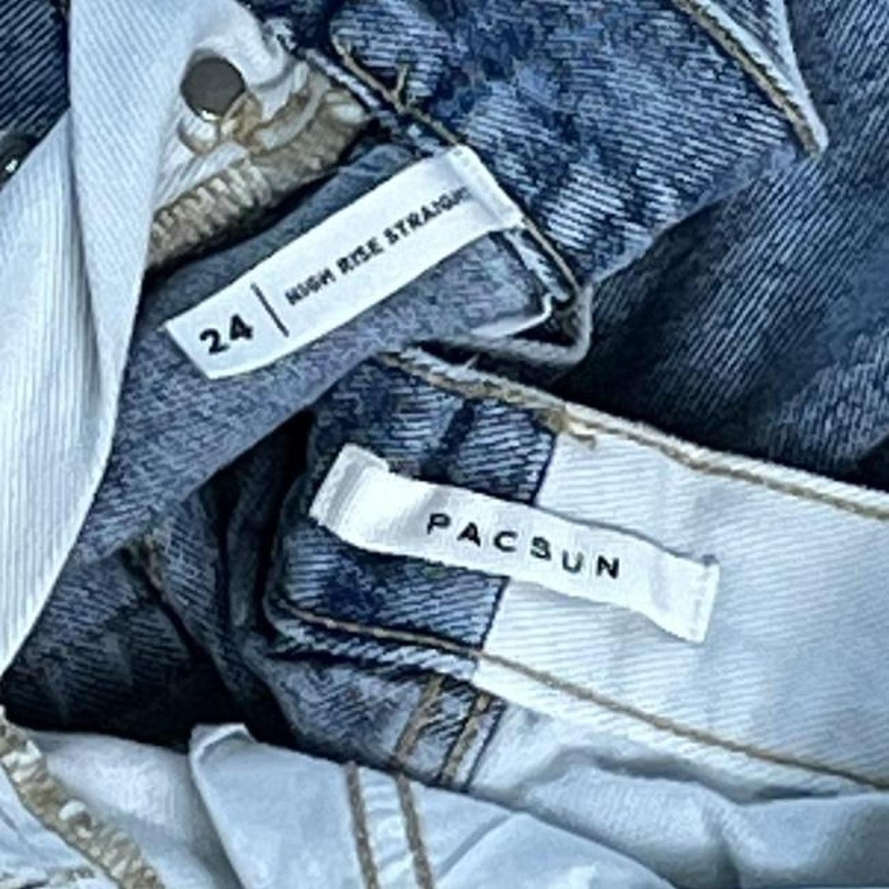 PacSun Women's White and Blue Jeans (4)