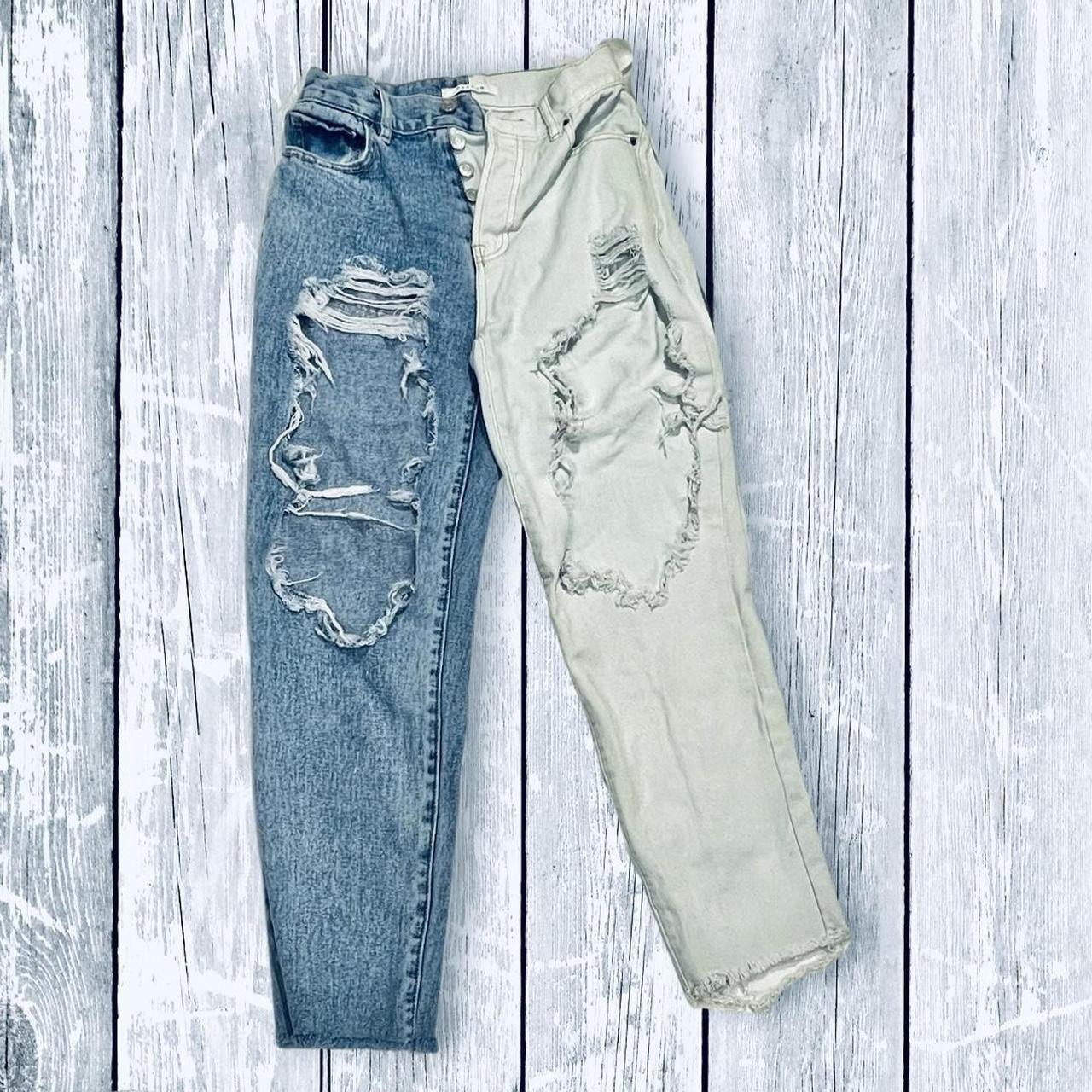 PacSun Women's White and Blue Jeans