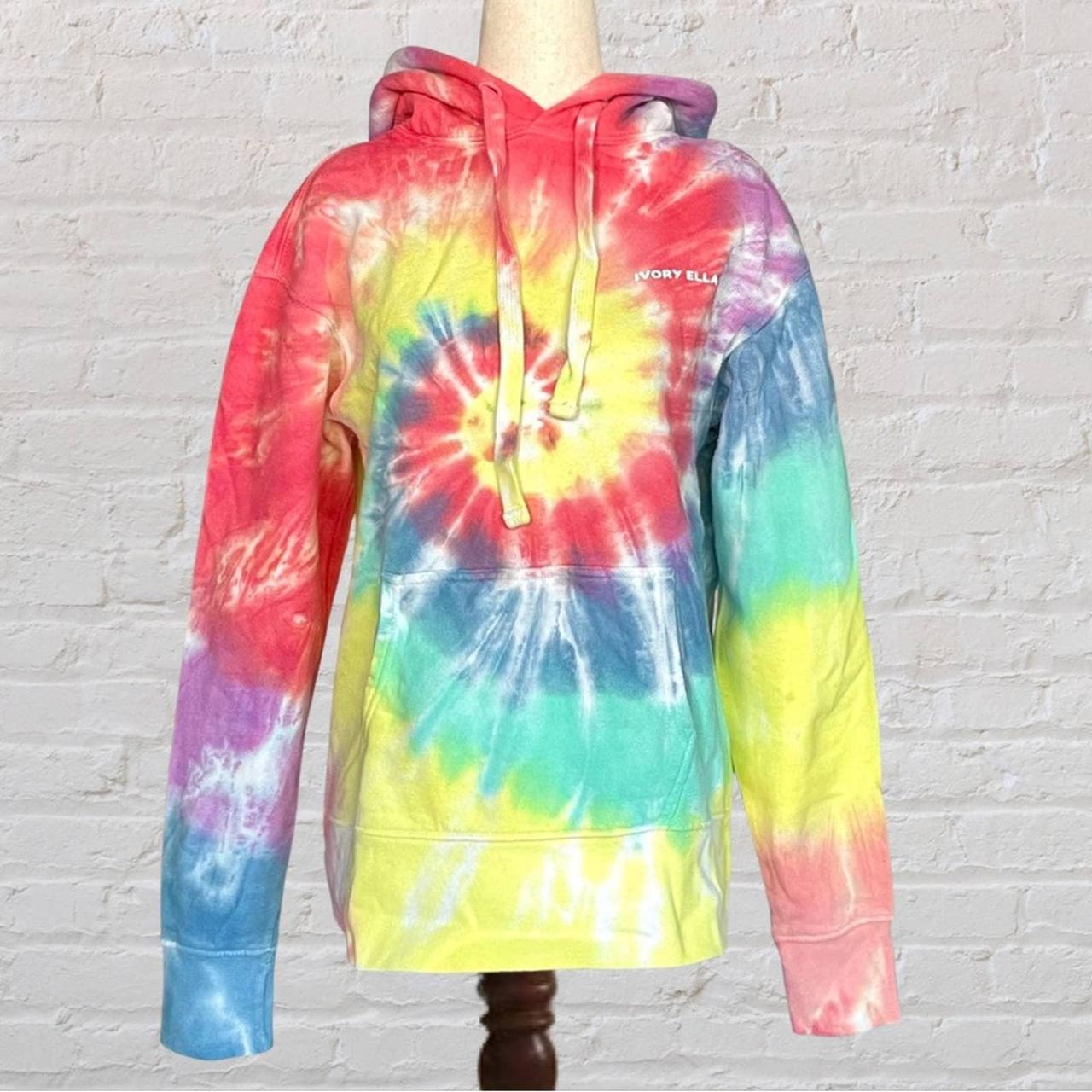 Ivory ella rainbow hot sale tie dye hoodie