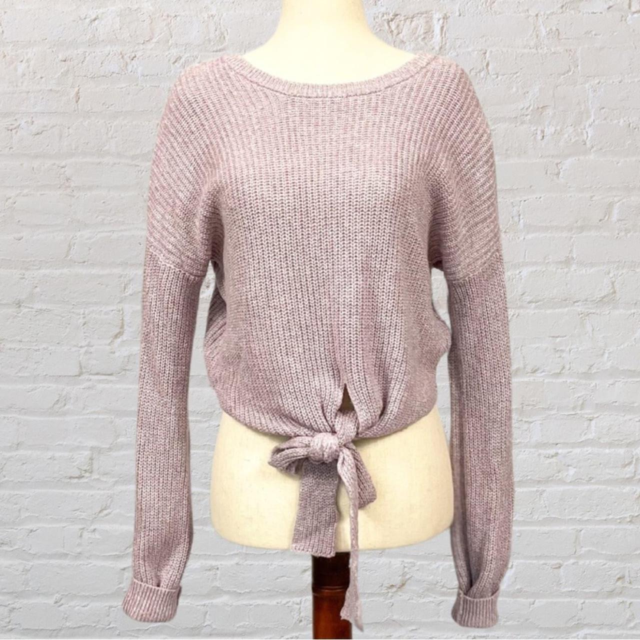 Hollister knitted knot front top in pink