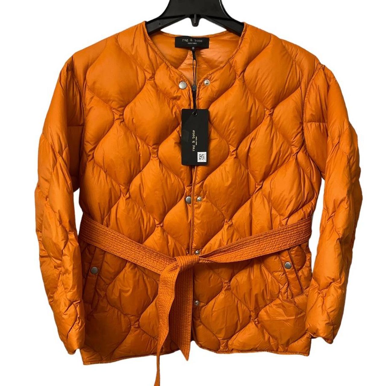 Rag & shops bone orange puffer quilted Jacket