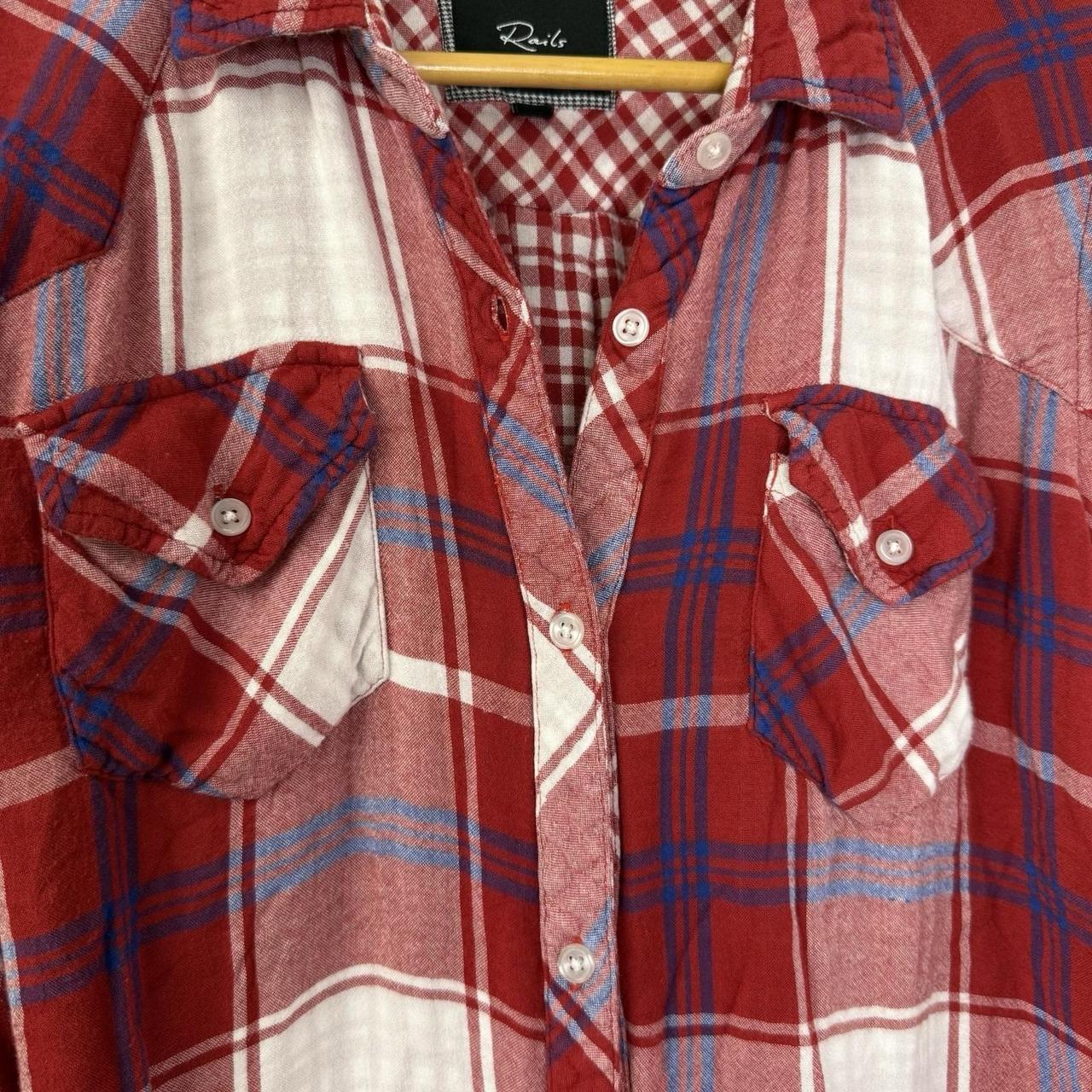 Rails Women's Shirt - Red - 4 – RAILS Red Plaid W… - image 3