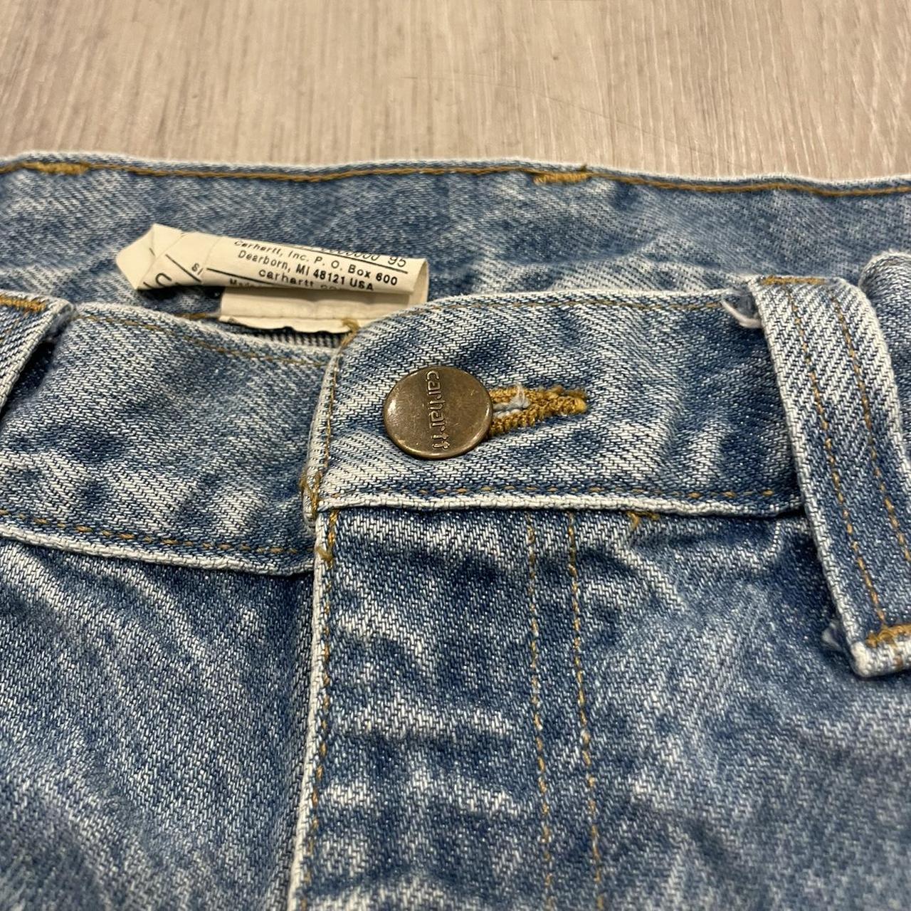 Vintage 90s mens carhartt jeans size 36x34 36... - Depop