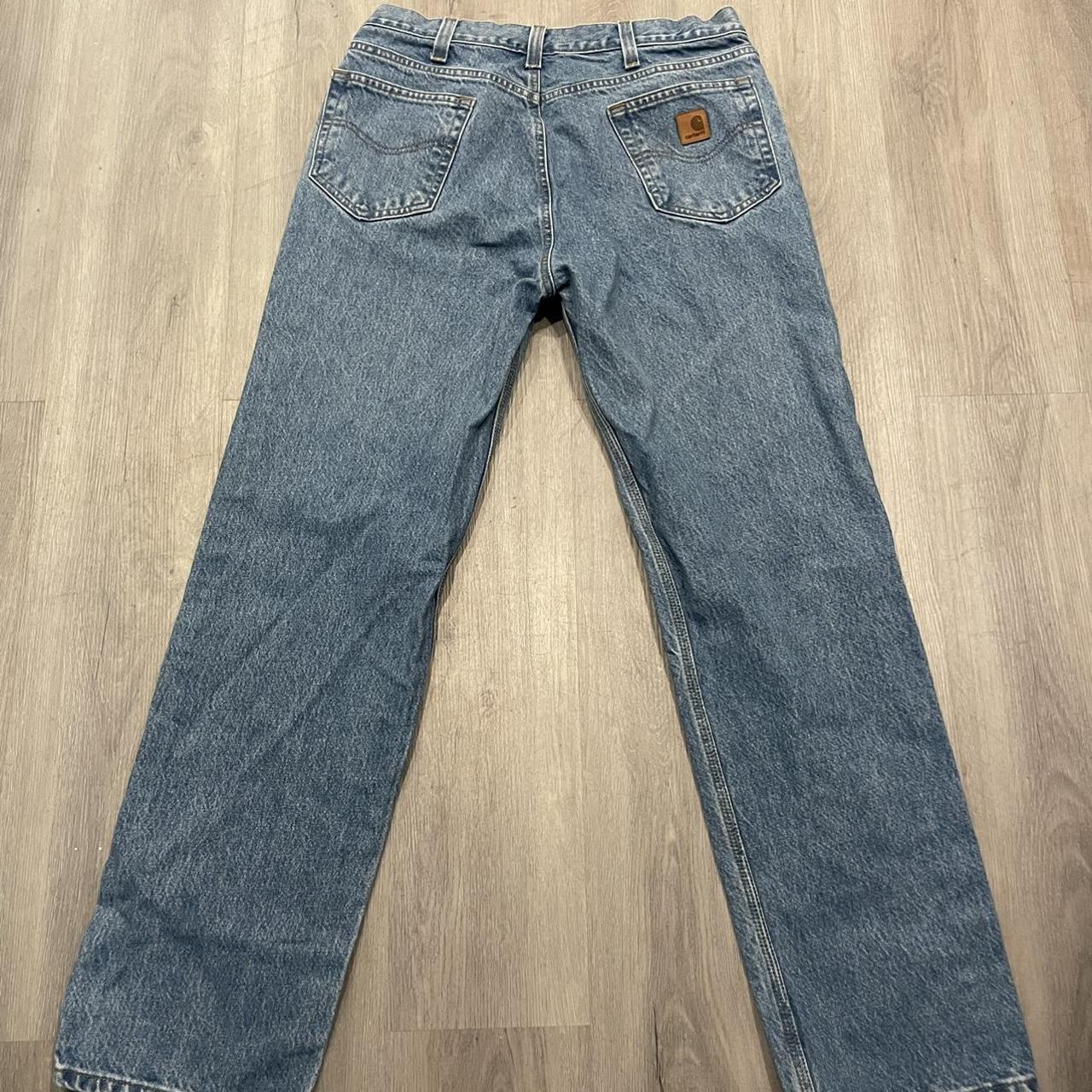 Vintage 90s mens carhartt jeans size 36x34 36... - Depop