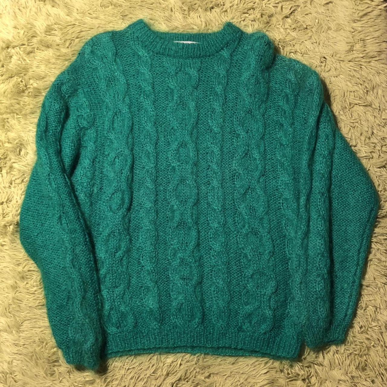 Green Mohair Sweater Size L Nice mohair sweater in a... - Depop