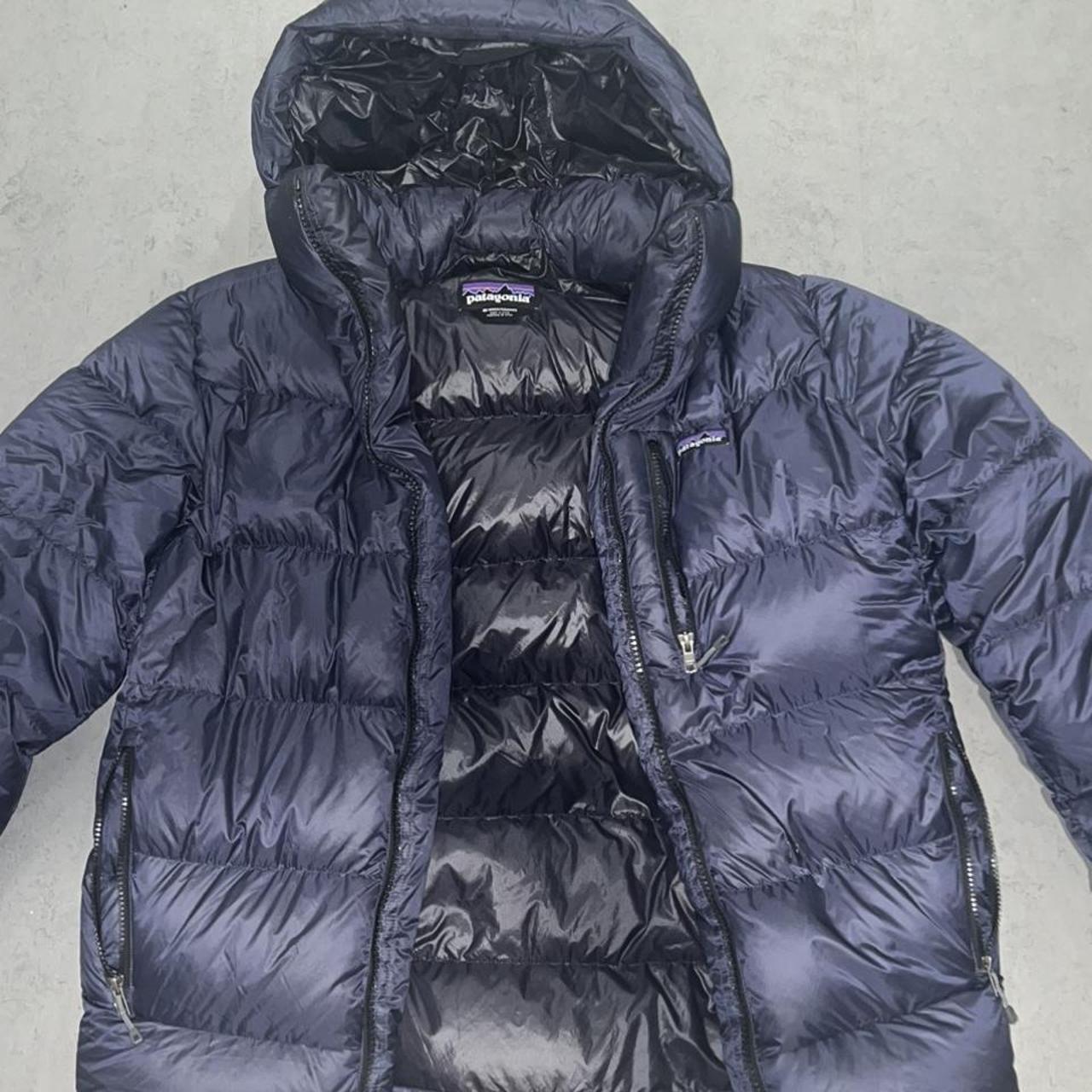 Patagonia puffer jacket with hood. Navy blue. Men’s... - Depop