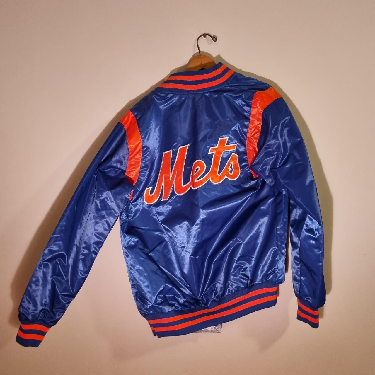 Men's New York Mets Blue Satin Jacket