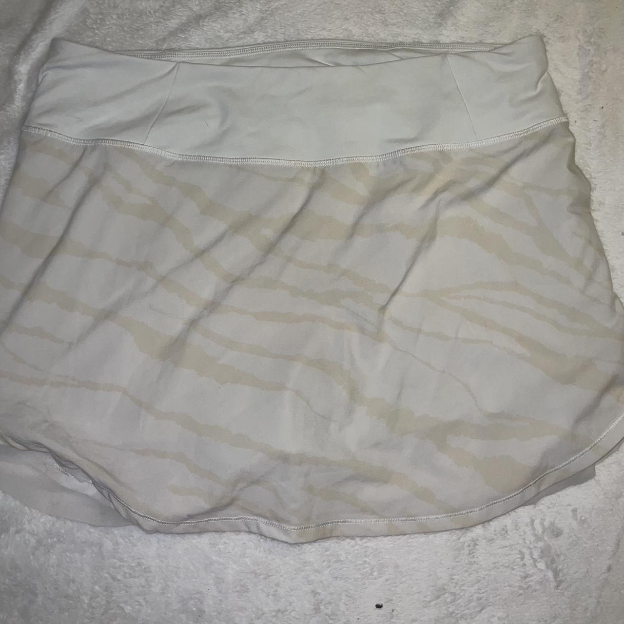 white zebra print tennis skirt with... Depop